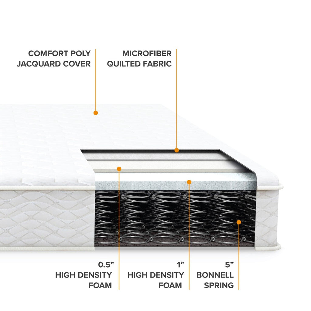 Matelas à ressorts de 6 pouces à plateau serré de Crown Comfort