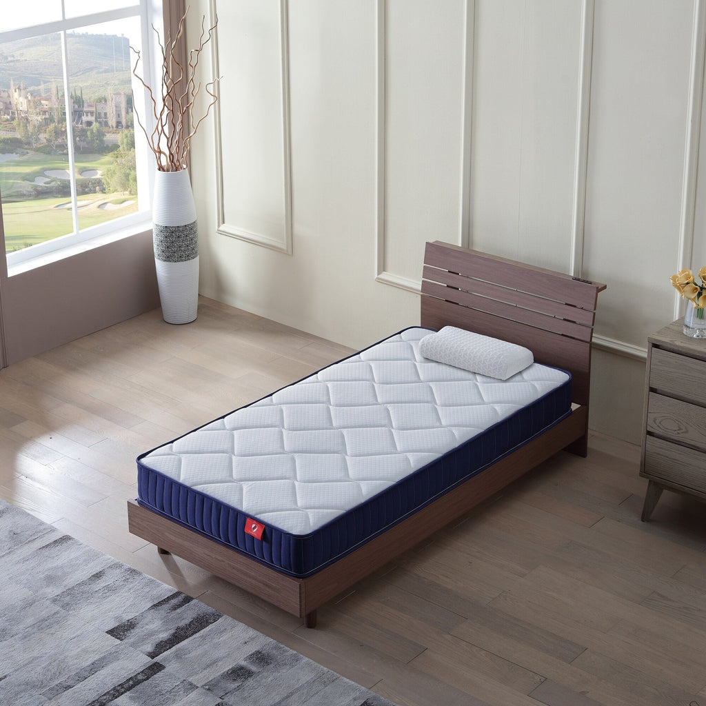 Matelas double 6 pouces, matelas hybride mousse et ressorts, livré dans une boîte, moyennement moelleux, certifié Certipur-US