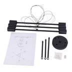 Plafonnier semi-encastré moderne industriel linéaire à 6 lumières en forme de branche Spoutnik