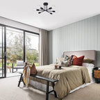 Plafonnier semi-encastré moderne industriel linéaire à 6 lumières en forme de branche Spoutnik