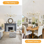 Lustre rustique à 6 bougies, lustre traditionnel, plafonnier en métal pour salle à manger, salon, chambre à coucher, cuisine