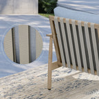 Ensemble de salon de jardin en aluminium 6 pièces, canapé d'extérieur 3 places avec poufs et table basse