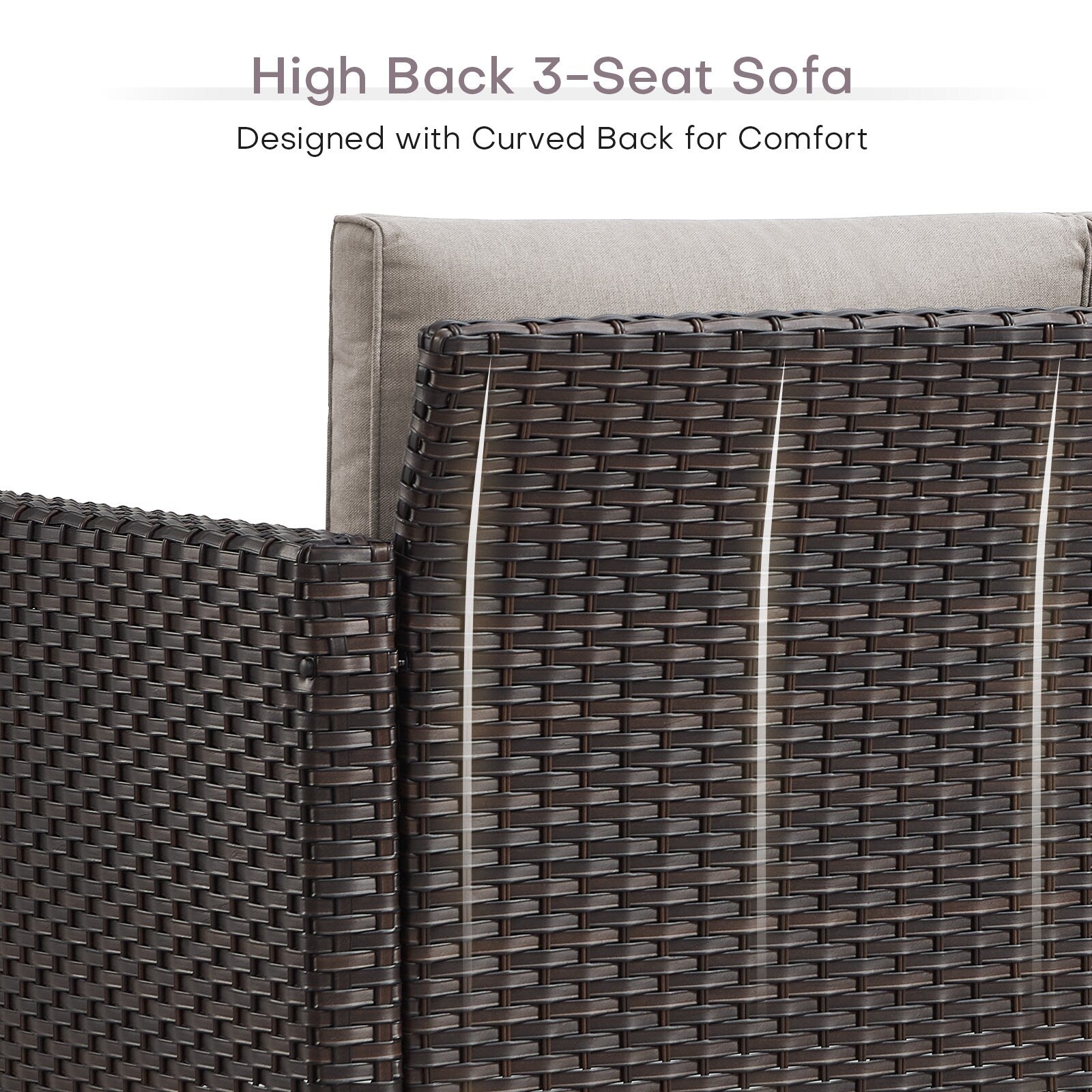 Ensemble de canapé d'extérieur 6 pièces avec chaise et pouf