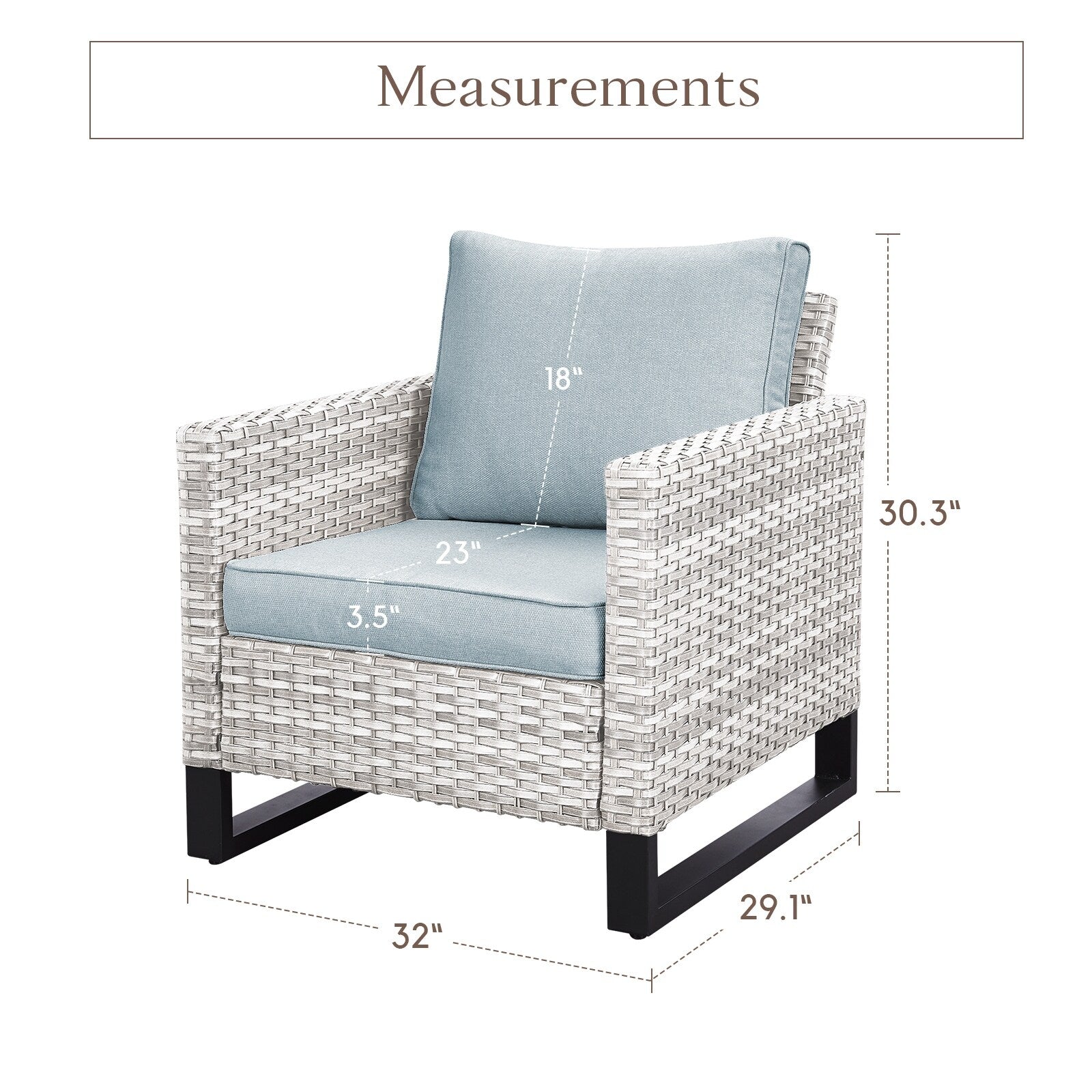 Ensemble de canapé d'extérieur 6 pièces avec chaise et pouf