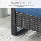 Ensemble de canapé d'extérieur 6 pièces avec chaise et pouf