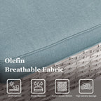 Ensemble de canapé d'extérieur 6 pièces avec chaise et pouf