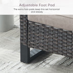 Ensemble de canapé d'extérieur 6 pièces avec chaise et pouf