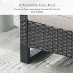 Ensemble de canapé d'extérieur 6 pièces avec chaise et pouf