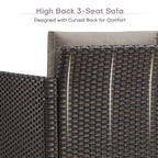 Ensemble de canapé d'extérieur 6 pièces avec chaise et pouf