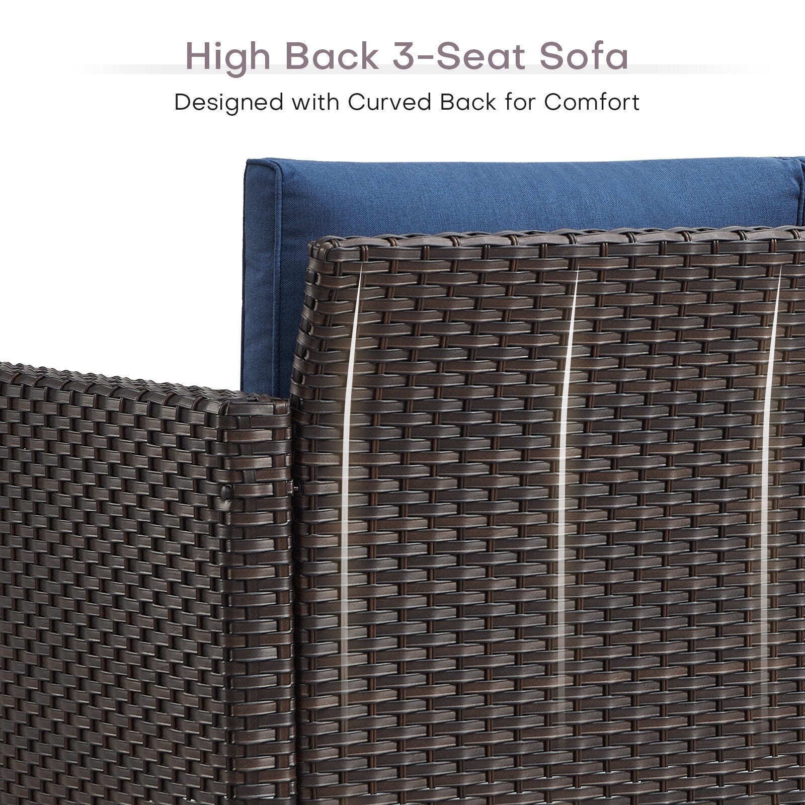 Ensemble de canapé d'extérieur 6 pièces avec chaise et pouf