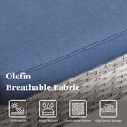 Ensemble de canapé d'extérieur 6 pièces avec chaise et pouf