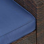 Ensemble de conversation extérieur en osier de 6 pièces pour patio