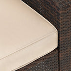 Ensemble de conversation extérieur en osier de 6 pièces pour patio