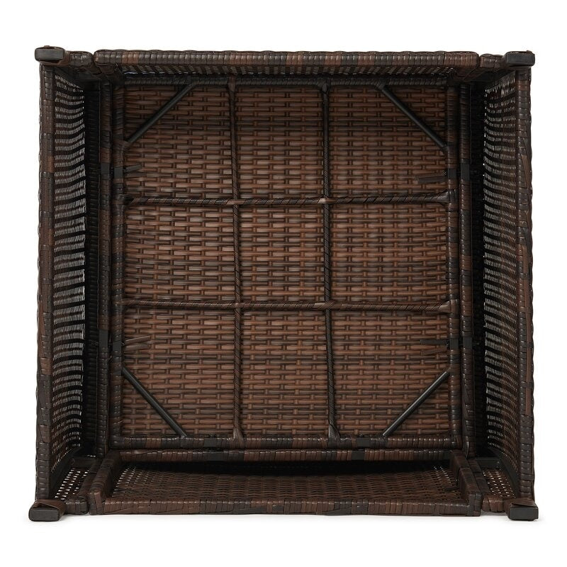 Ensemble de conversation extérieur en osier de 6 pièces pour patio