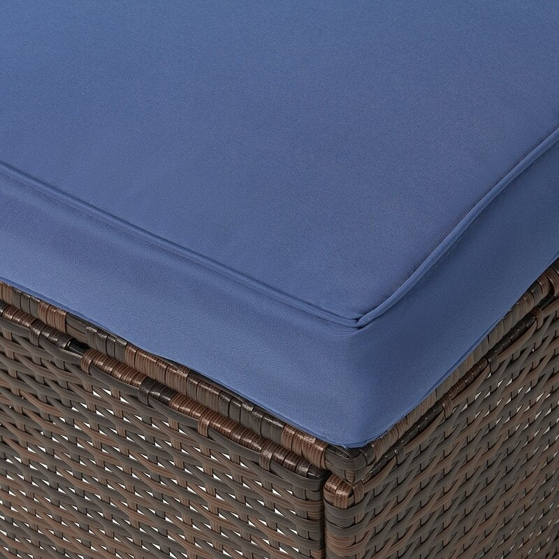 Ensemble de conversation extérieur en osier de 6 pièces pour patio