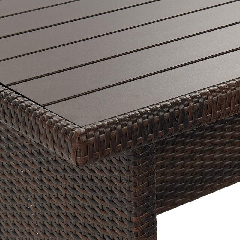 Ensemble de conversation extérieur en osier de 6 pièces pour patio