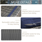 Ensemble de canapés d'extérieur sectionnels en osier 6 pièces avec coussins