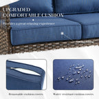 Ensemble de 6 meubles de jardin en rotin - Marron