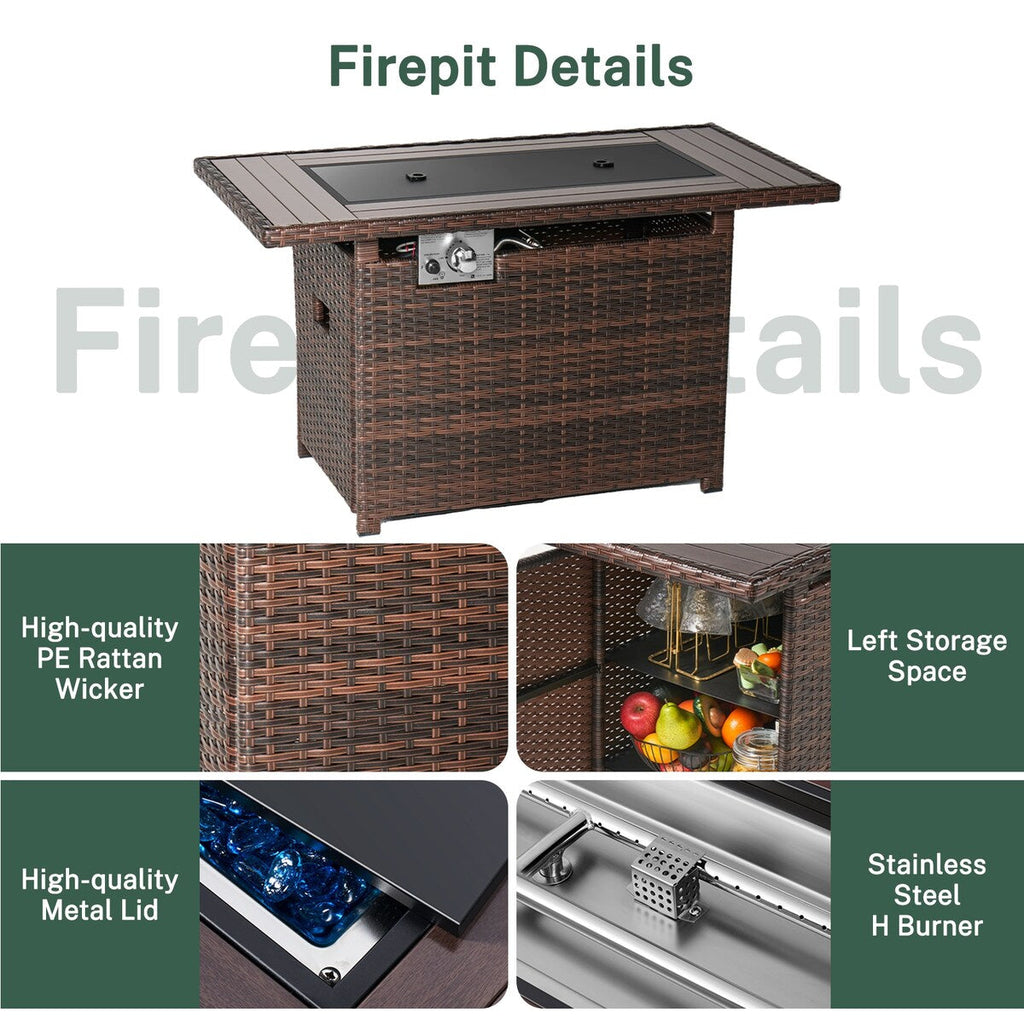 Ensemble de meubles de jardin 6 pièces en aluminium avec housse imperméable