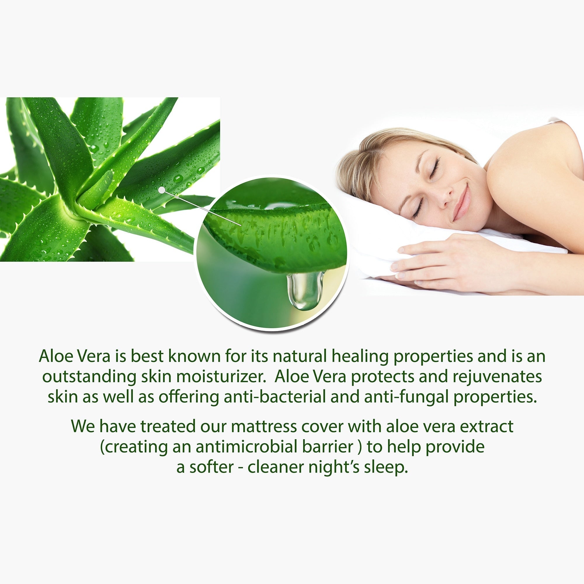 Matelas en mousse à mémoire de forme infusé d'aloe vera de 6 po