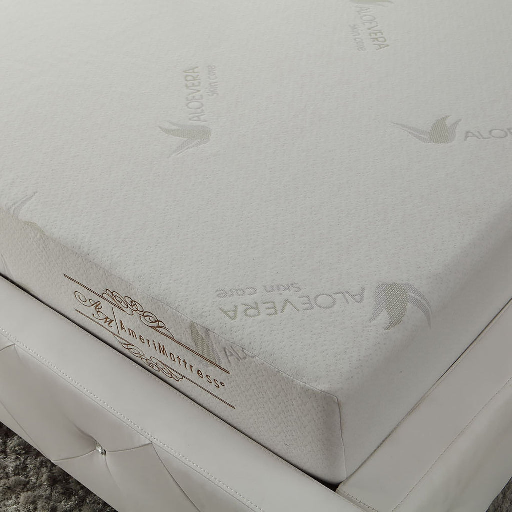 Matelas en mousse à mémoire de forme infusé d'aloe vera de 6 po
