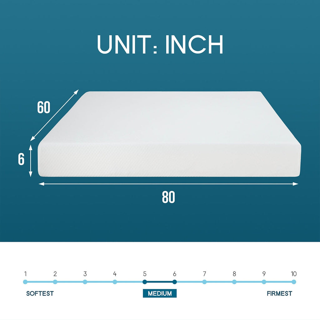 Matelas en mousse à mémoire de forme infusée de gel de 6 po