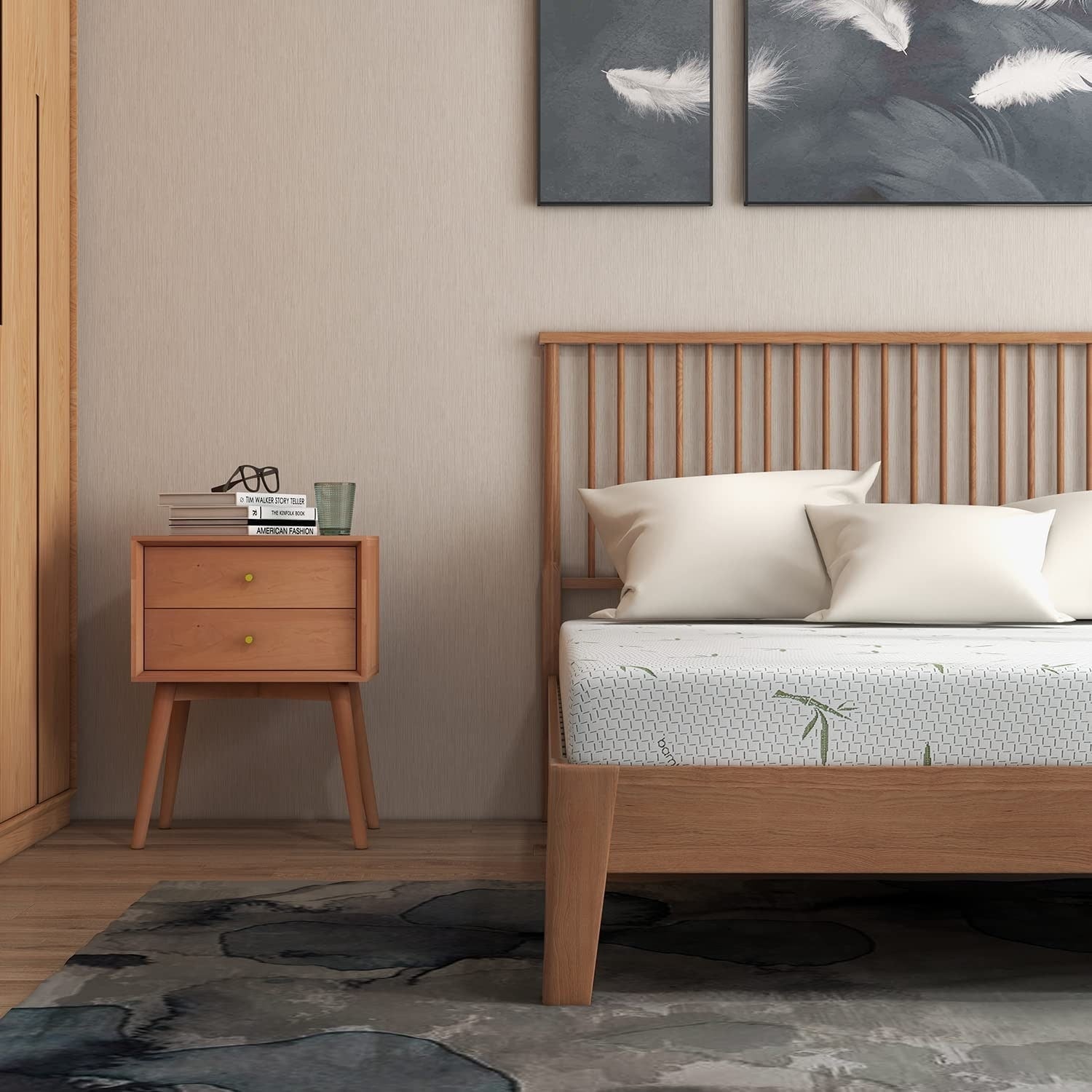 Matelas en mousse à mémoire de forme avec gel rafraîchissant de 6 pouces pour lit d'enfant, lit simple, lit superposé individuel, fabriqué aux États-Unis