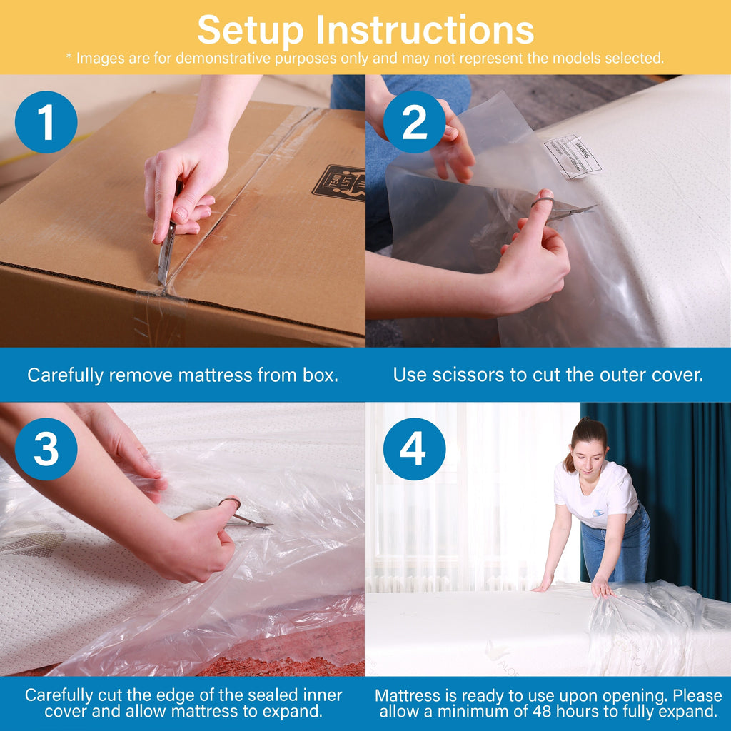 Matelas en mousse de 6 pouces avec housse en tissu résistant à l'eau