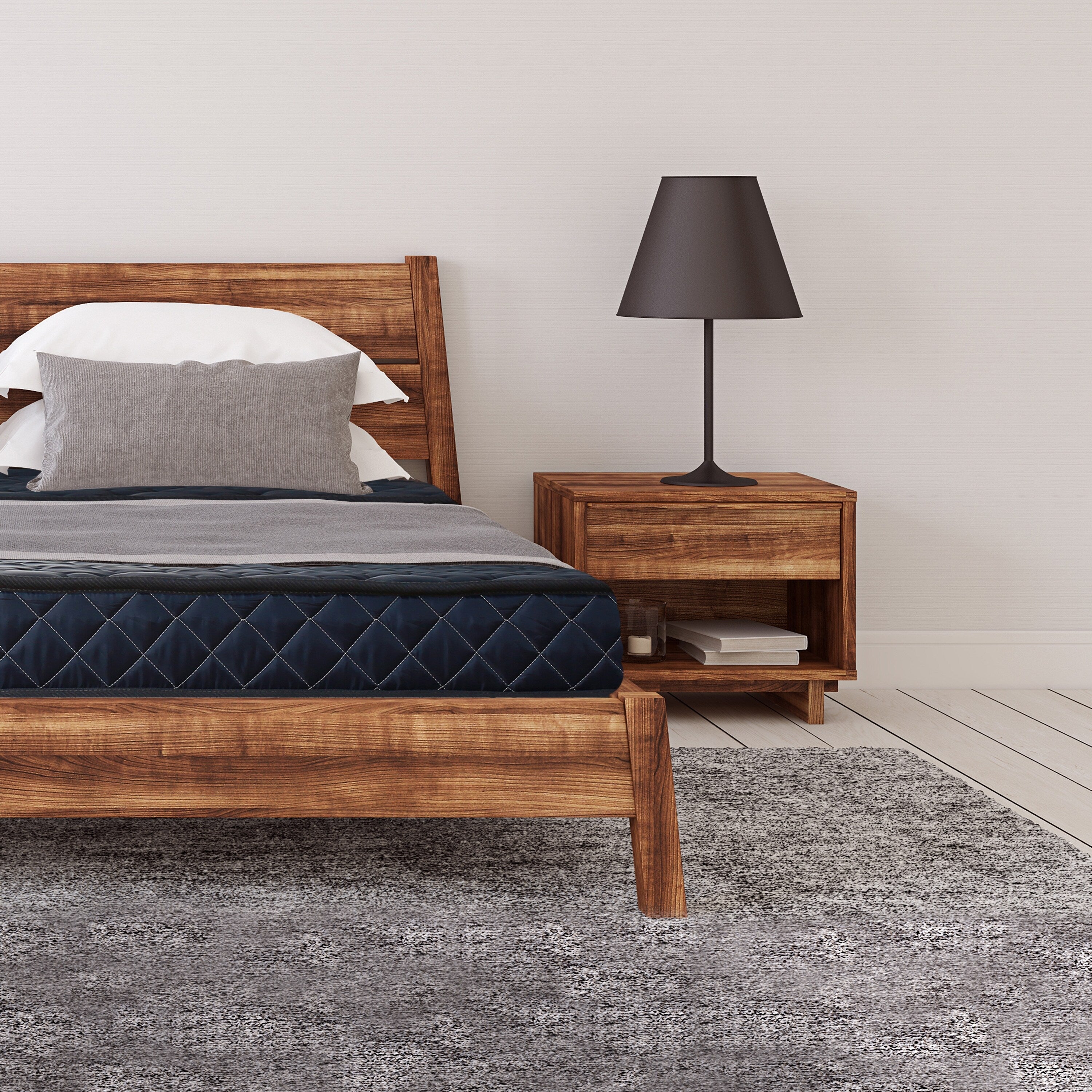 Matelas en mousse de 6 pouces avec housse en tissu résistant à l'eau