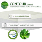 Matelas en mousse à mémoire de forme AC Pacific Aloe Vera de 6 pouces