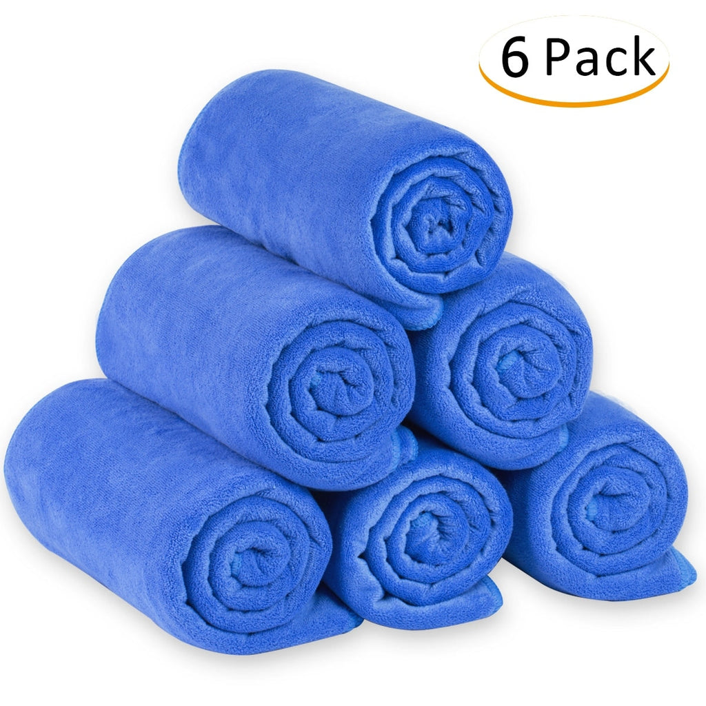 Lot de 6 serviettes de bain à rayures Cabana pour la plage