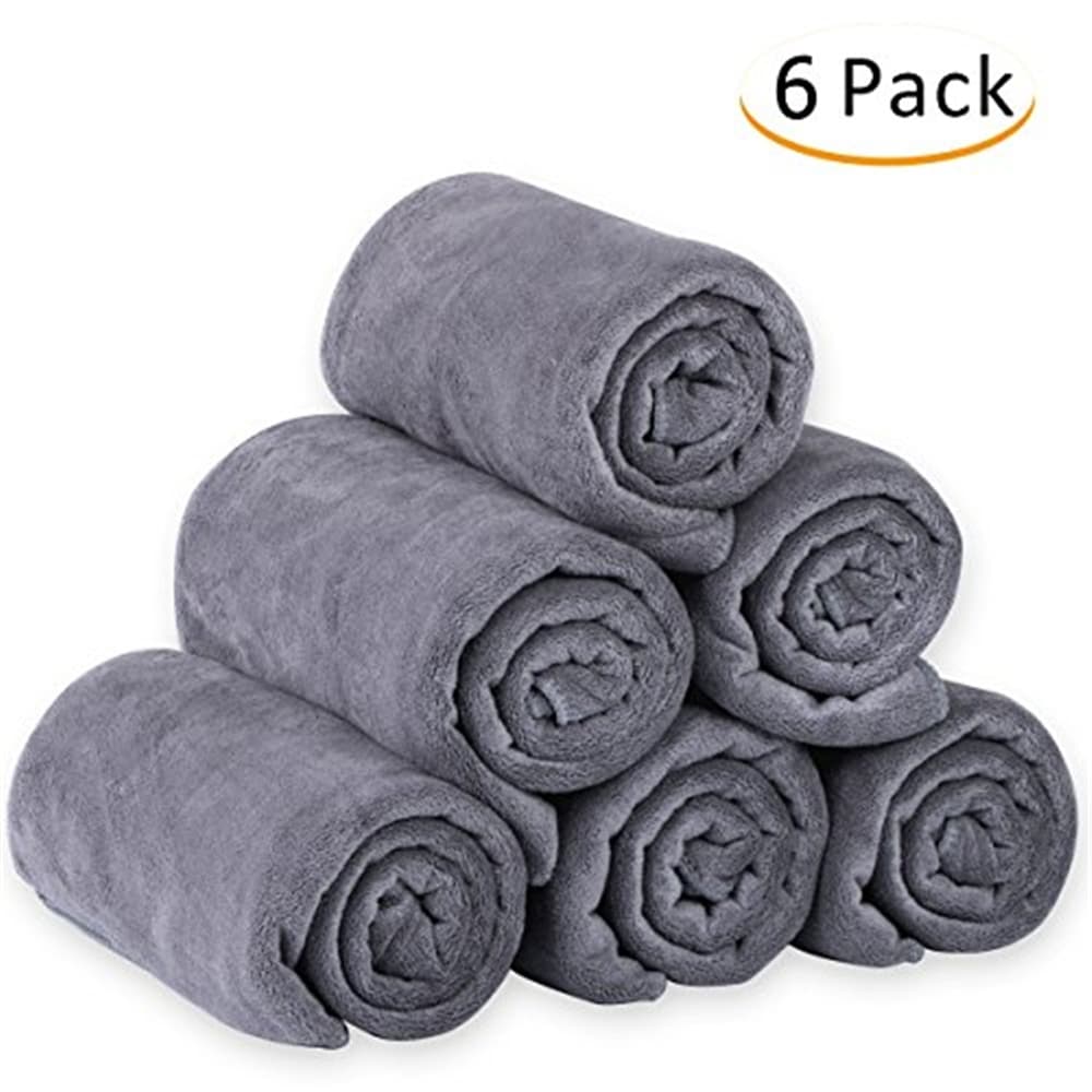 Lot de 6 serviettes de bain à rayures Cabana pour la plage