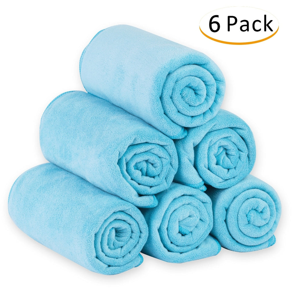 Lot de 6 serviettes de bain à rayures Cabana pour la plage