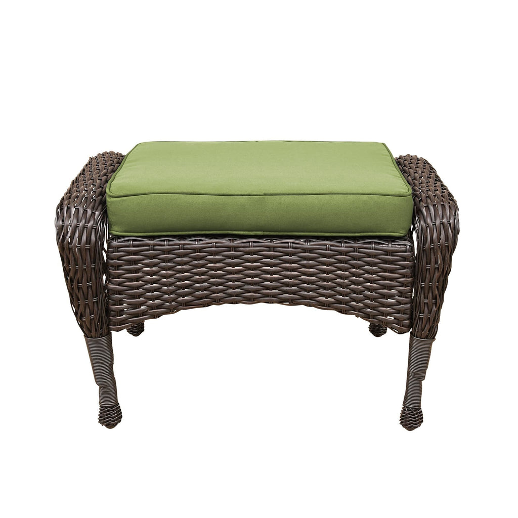 Ensemble de 6 meubles de patio en résine tressée avec dossier haut