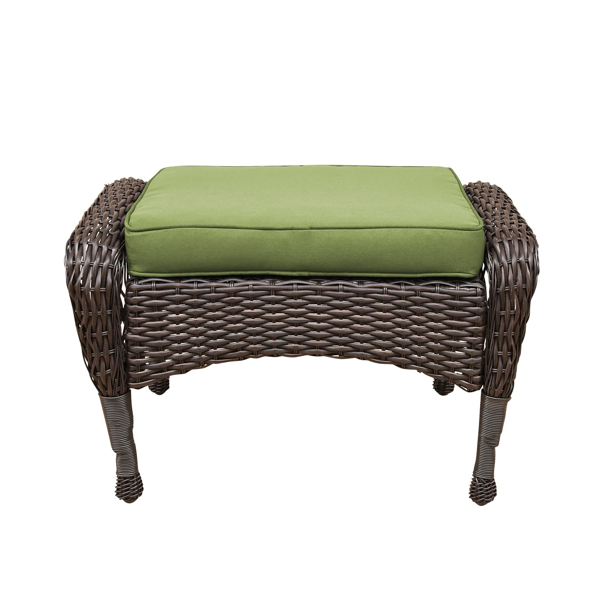 Ensemble de 6 meubles de patio en résine tressée avec dossier haut