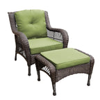 Ensemble de 6 meubles de patio en résine tressée avec dossier haut