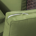 Ensemble de 6 meubles de patio en résine tressée avec dossier haut