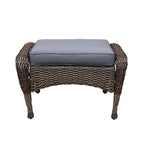 Ensemble de 6 meubles de patio en résine tressée avec dossier haut