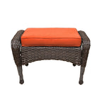 Ensemble de 6 meubles de patio en résine tressée avec dossier haut