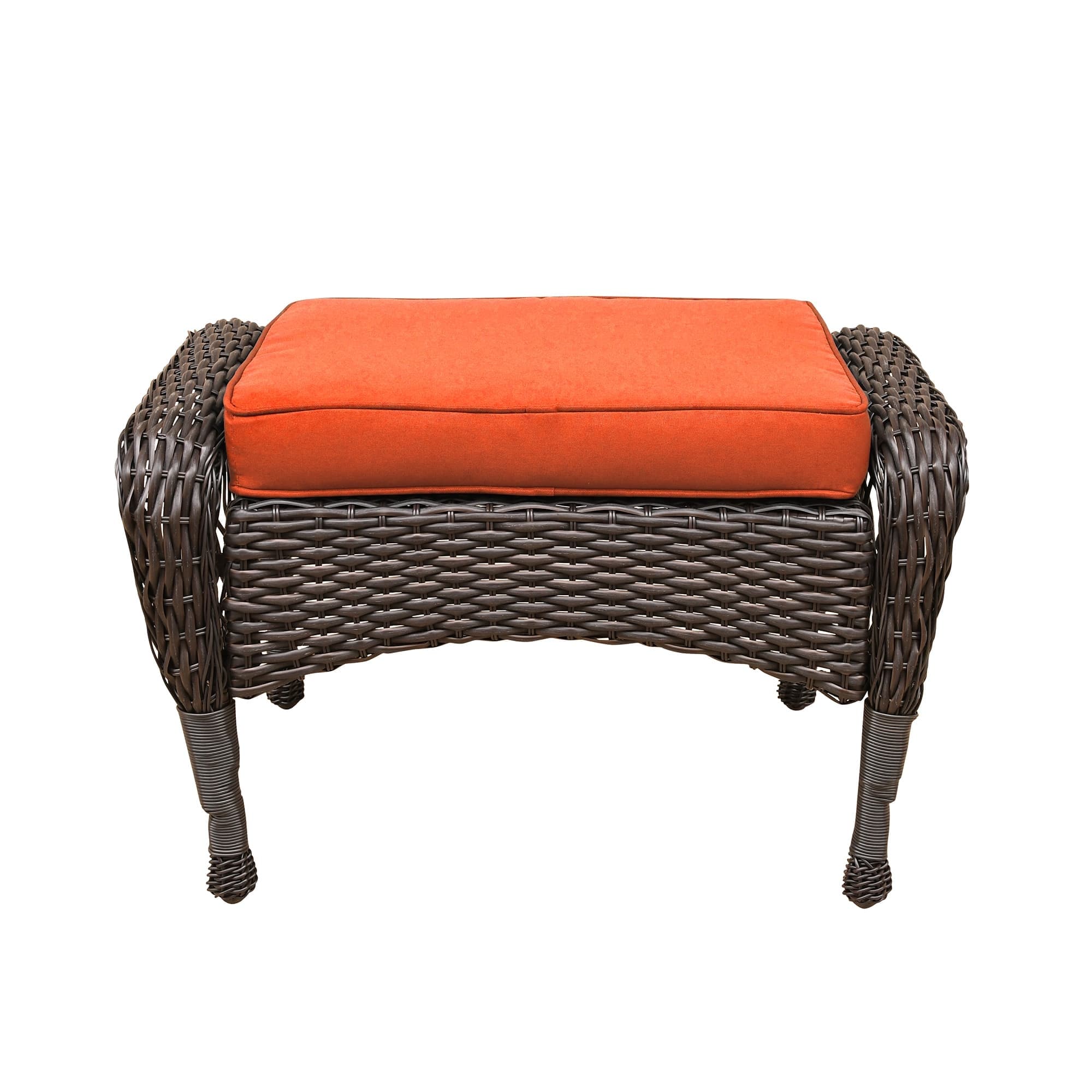 Ensemble de 6 meubles de patio en résine tressée avec dossier haut