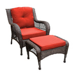 Ensemble de 6 meubles de patio en résine tressée avec dossier haut