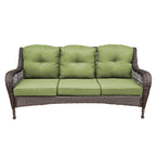 Ensemble de 6 meubles de patio en résine tressée avec dossier haut