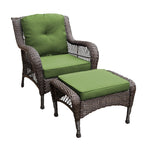 Ensemble de 6 meubles de patio en résine tressée avec dossier haut