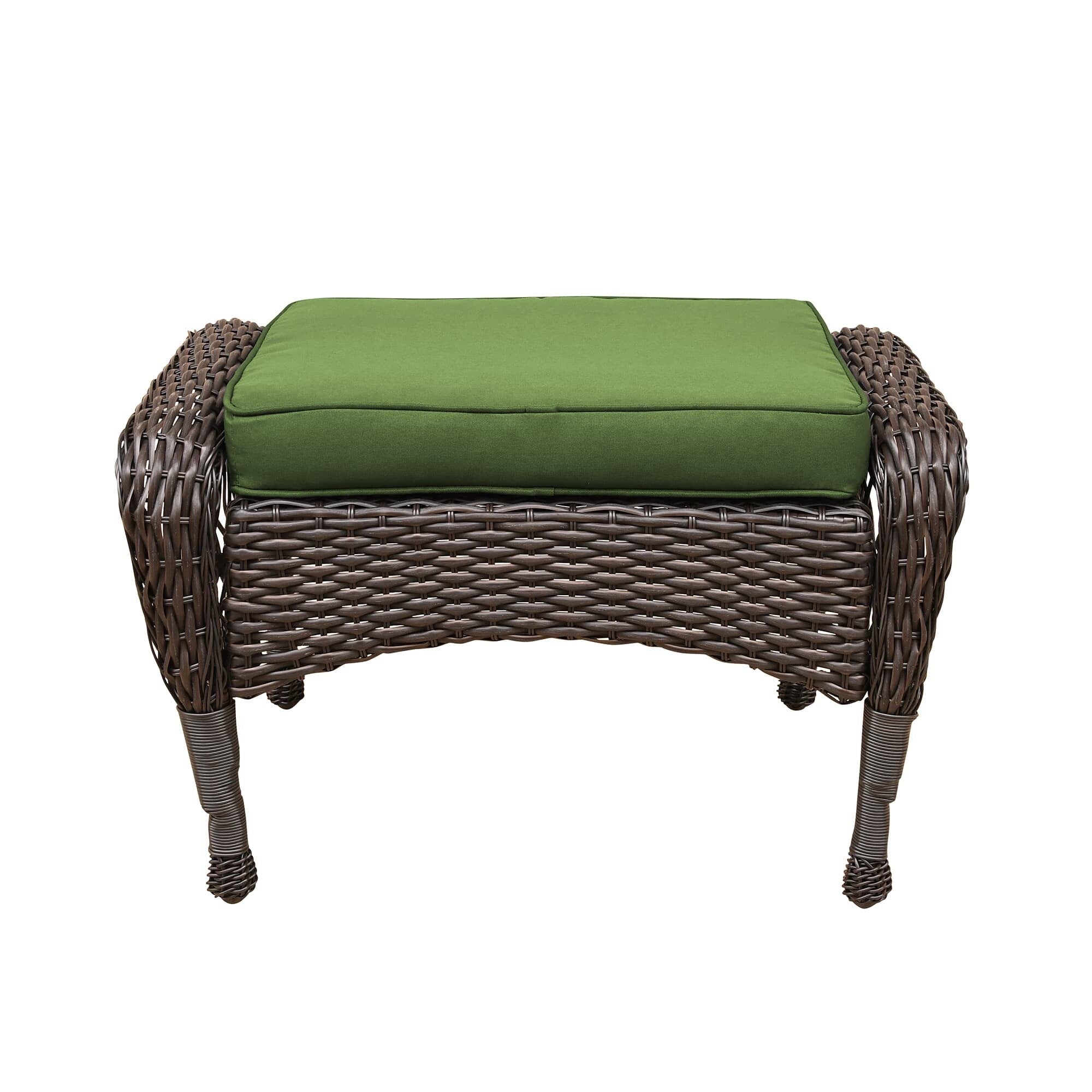 Ensemble de 6 meubles de patio en résine tressée avec dossier haut