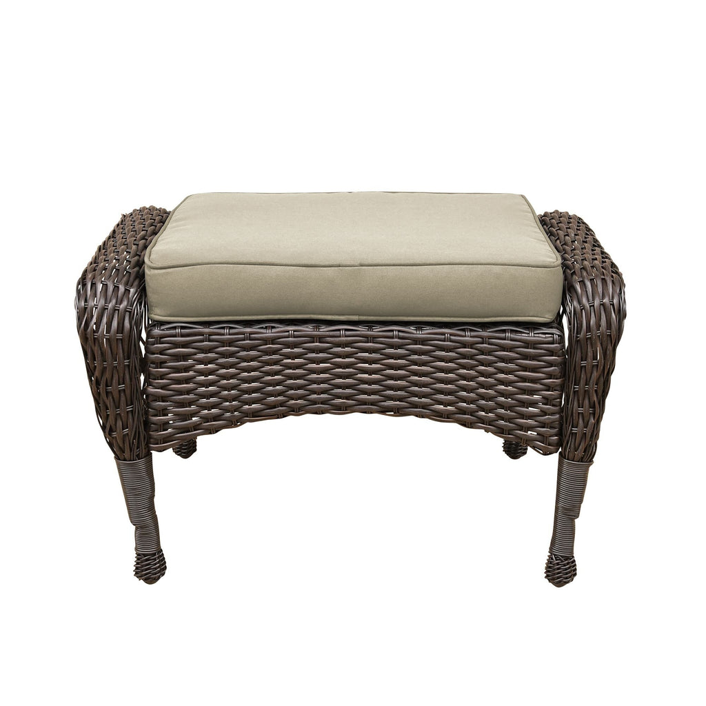 Ensemble de 6 meubles de patio en résine tressée avec dossier haut