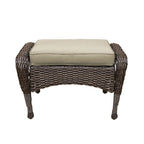 Ensemble de 6 meubles de patio en résine tressée avec dossier haut