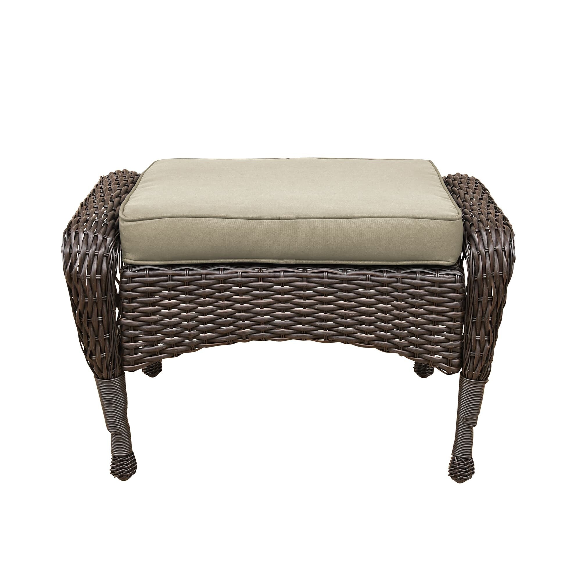 Ensemble de 6 meubles de patio en résine tressée avec dossier haut