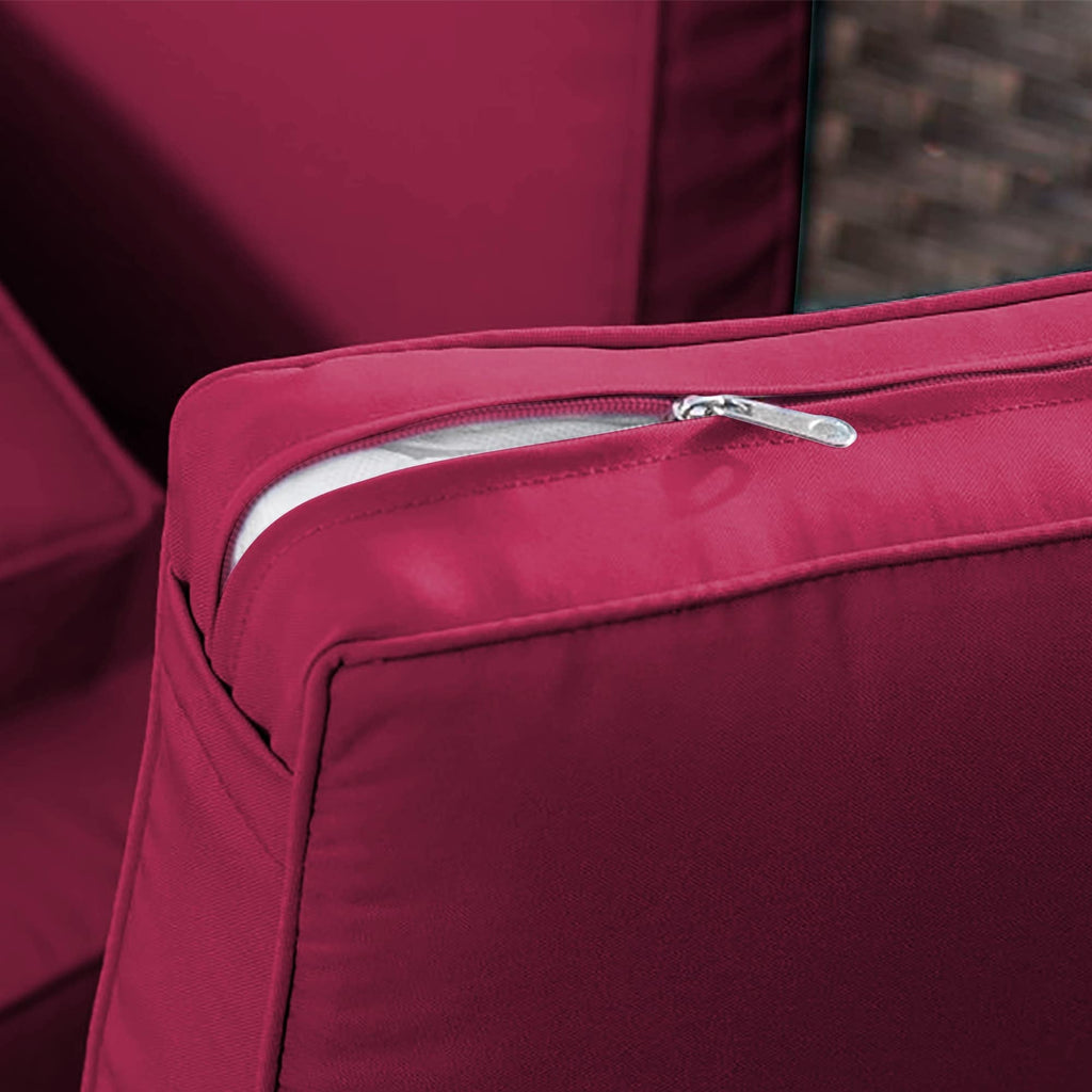 Ensemble de 6 meubles de patio en résine tressée avec dossier haut