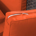 Ensemble de 6 meubles de patio en résine tressée avec dossier haut