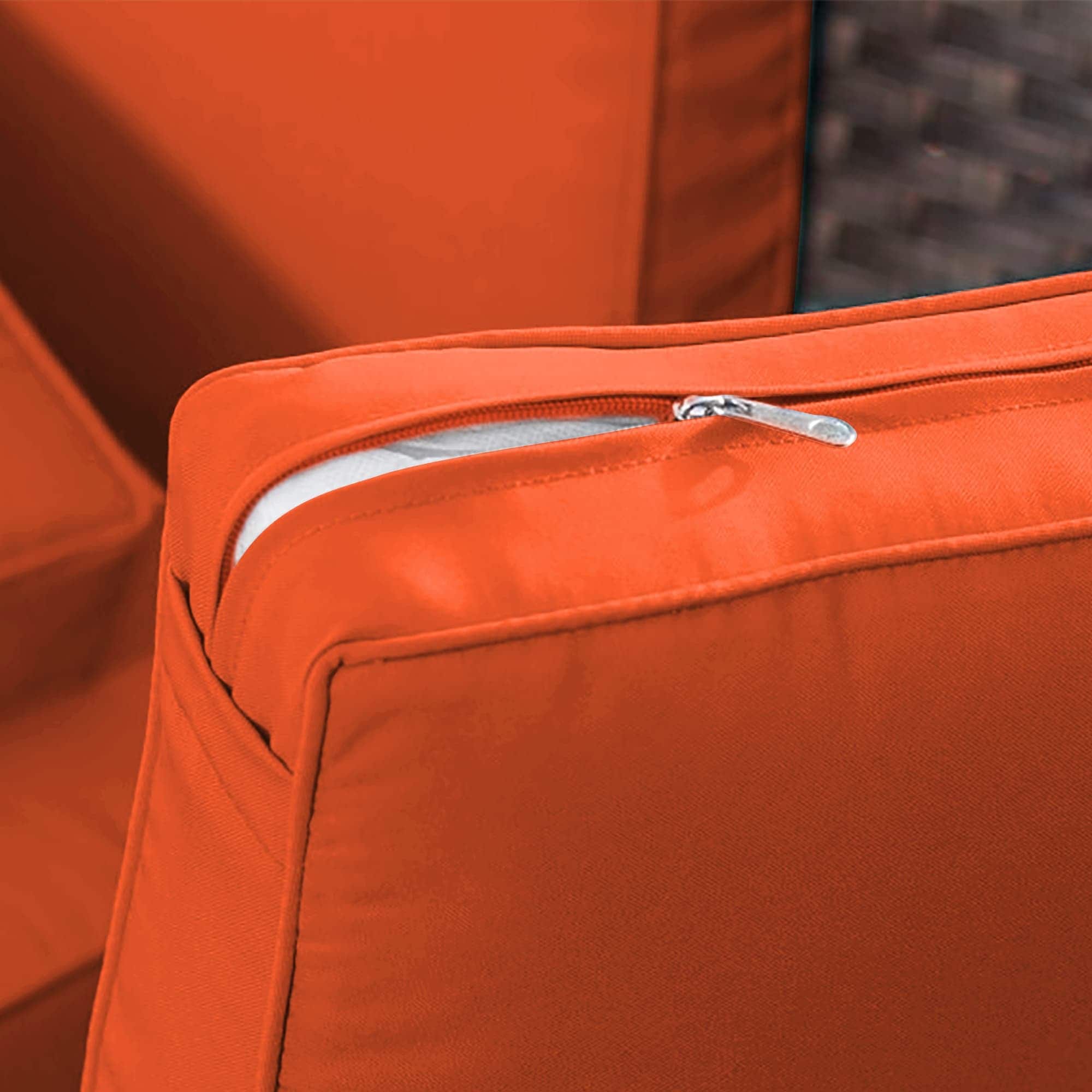 Ensemble de 6 meubles de patio en résine tressée avec dossier haut